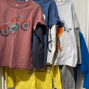 Tea Collection Boy’s Size 5 Long-Sleeve T-Shirts, Lot of 6